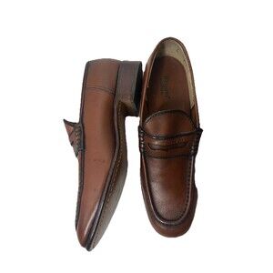 G.H. Bass Weejuns Cognac Brown Leather Penny Loafers Men size 10.5 B